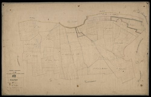 Plan du cadastre napoléonien - Malpart : Folie (La), B
