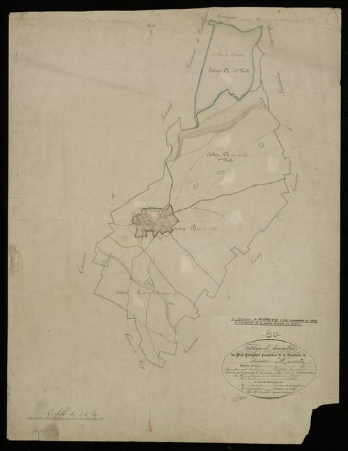 Plan du cadastre napoléonien - Mametz : tableau d'assemblage