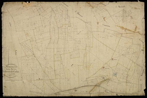Plan du cadastre napoléonien - Marcelcave : Chemin de Corbie (Le), A2