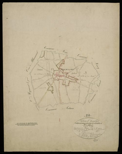 Plan du cadastre napoléonien - Marchelepot : tableau d'assemblage