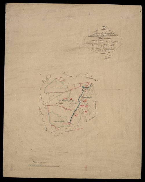 Plan du cadastre napoléonien - Marestmontiers : tableau d'assemblage