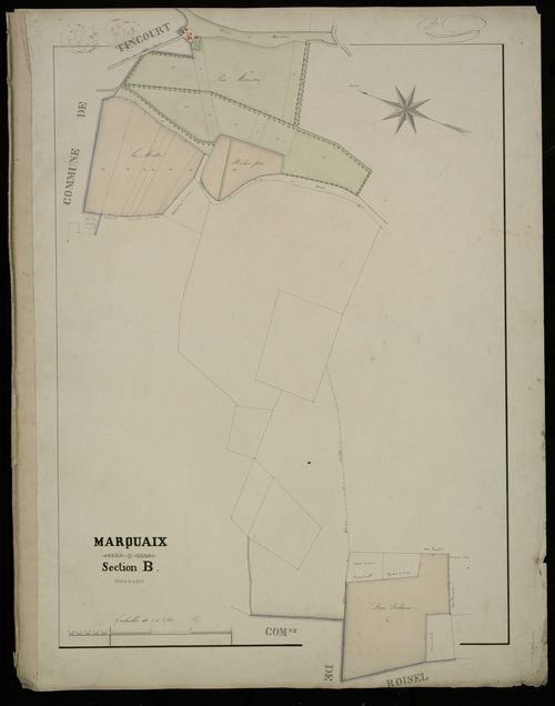 Plan du cadastre napoléonien - Marquaix : B