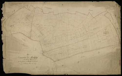Plan du cadastre napoléonien - Martigny (Matigny) : Pâtures du Mouin (Les) ; Brûle (Le), A