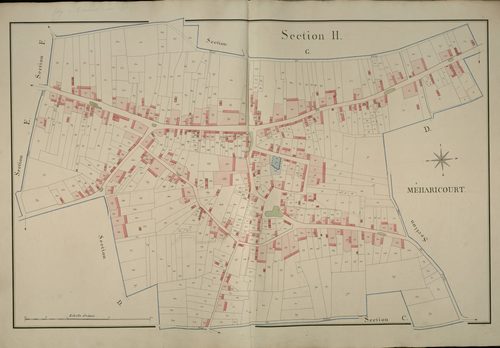 Plan du cadastre napoléonien - Meharicourt : Méharicourt, H