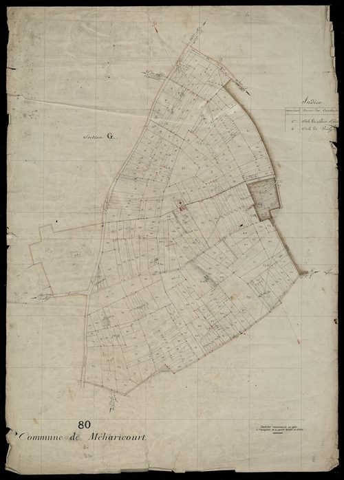 Plan du cadastre napoléonien - Meharicourt : G