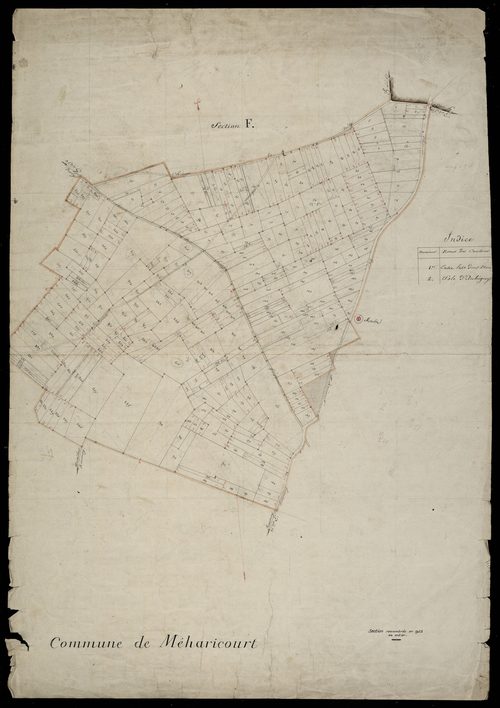 Plan du cadastre napoléonien - Meharicourt : F