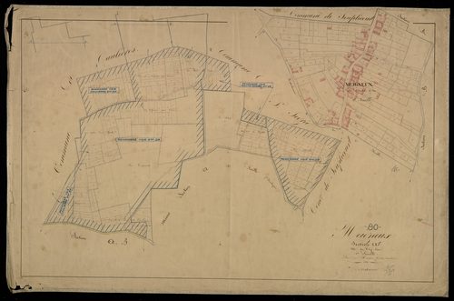 Plan du cadastre napoléonien - Meigneux : Chef-lieu (Le), A1 et partie de A2