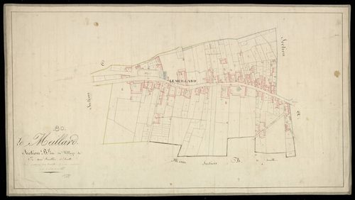 Plan du cadastre napoléonien - Meillard (Le) (Le Meillard) : Village (Le), B1