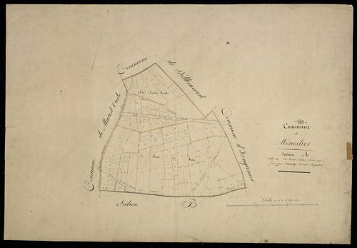 Plan du cadastre napoléonien - Meneslies : Grande Route (La), A
