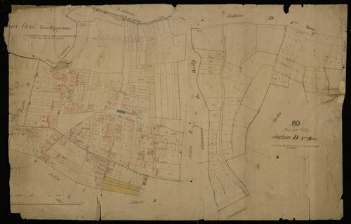Plan du cadastre napoléonien - Mericourt-L'abbe (Mericourt l'abbé) : D2 et développement de A, B, C