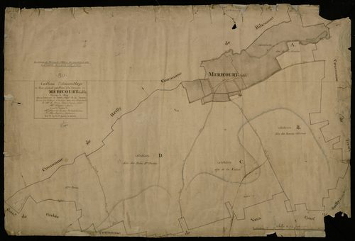 Plan du cadastre napoléonien - Mericourt-L'abbe (Mericourt-Labbé) : tableau d'assemblage