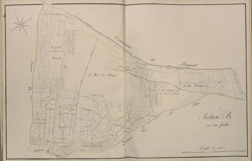 Plan du cadastre napoléonien - Atlas cantonal - Mericourt-sur-Somme (Méricourt sur Somme) : B