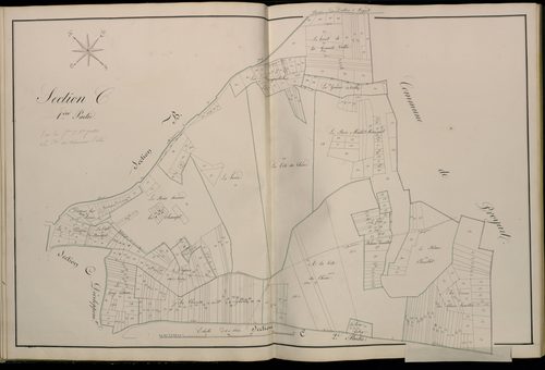 Plan du cadastre napoléonien - Atlas cantonal - Mericourt-sur-Somme (Méricourt sur Somme) : C1