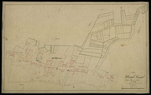 Plan du cadastre napoléonien - Mesnil-Bruntel (Mesnil Bruntel) : Chef-lieu (Le), A2