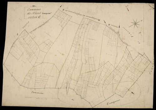 Plan du cadastre napoléonien - Mesnil-Domqueur (Mésnil) : C