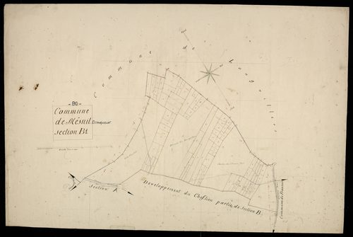 Plan du cadastre napoléonien - Mesnil-Domqueur (Mésnil) : B