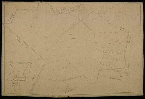 Plan du cadastre napoléonien - Mesnil-en-Arrouaise : Bois Saint-Vaast (Le), C