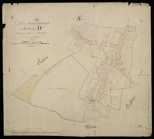 Plan du cadastre napoléonien - Mesnil-Martinsart : Hameau de Martinsart (Le), D développement