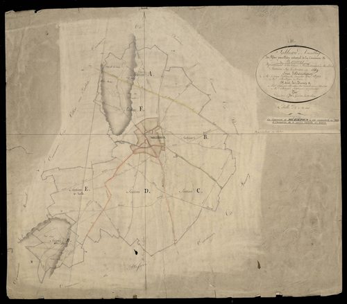 Plan du cadastre napoléonien - Mezieres-en-Santerre (Mézières) : tableau d'assemblage