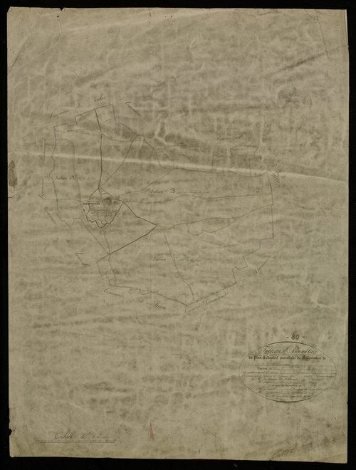 Plan du cadastre napoléonien - Millencourt : tableau d'assemblage
