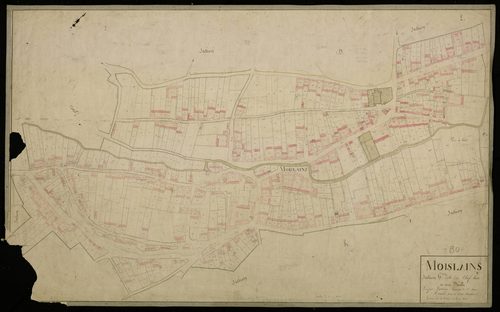 Plan du cadastre napoléonien - Moislains : Chef-lieu (Le), G