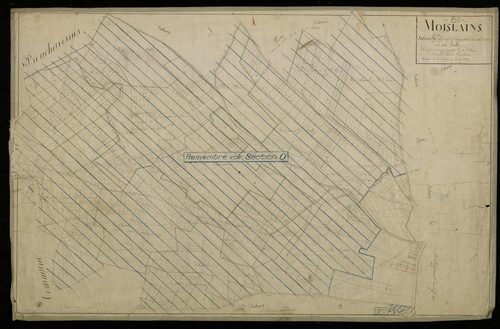 Plan du cadastre napoléonien - Moislains : Chemin de Mancourt (Le) ; Vallée du Bois Brulé (La), H
