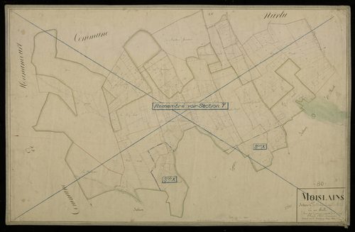 Plan du cadastre napoléonien - Moislains : Bois au dessus de l'Eau (Le), C