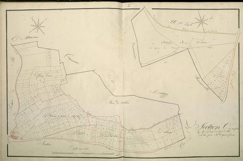 Plan du cadastre napoléonien - Atlas cantonal - Molliens-Au-Bois (Molliens au Bois) : A2 et C