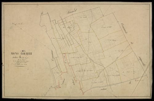Plan du cadastre napoléonien - Mons-Boubet (Mons-Boubert) : Presle, A