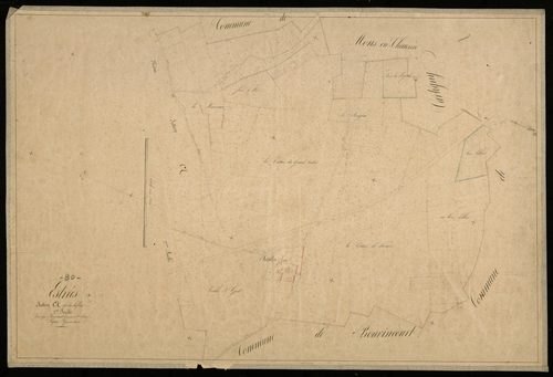 Plan du cadastre napoléonien - Estrees-Mons (Estrées) : Chef-lieu (Le), A1