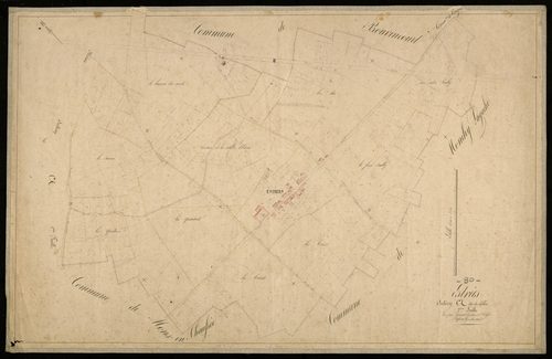 Plan du cadastre napoléonien - Estrees-Mons (Estrées) : Chef-lieu (Le), A2
