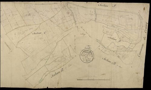 Plan du cadastre napoléonien - Monsures : Zelia (Les) ; Vallée Paul (La), C et D