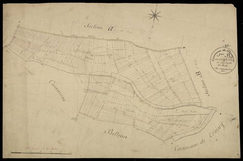 Plan du cadastre napoléonien - Monsures : Vallée d'Enfer (La), B1