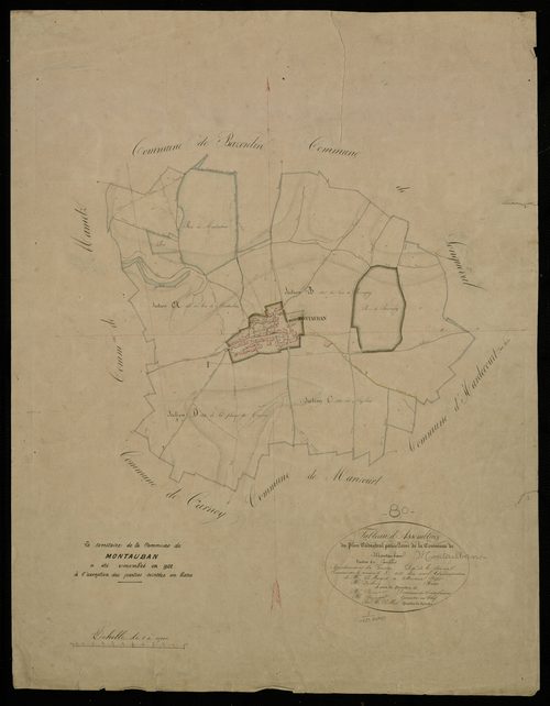 Plan du cadastre napoléonien - Montauban-De-Picardie (Montauban) : tableau d'assemblage
