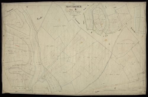 Plan du cadastre napoléonien - Montdidier : Chemin de Compiègne (Le), B et morceaux détachés de B