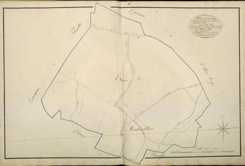 Plan du cadastre napoléonien - Atlas cantonal - Montonvillers : tableau d'assemblage