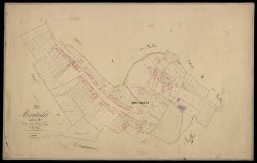 Plan du cadastre napoléonien - Fieffes-Montrelet (Montrelet) : Chef-lieu (Le), B2