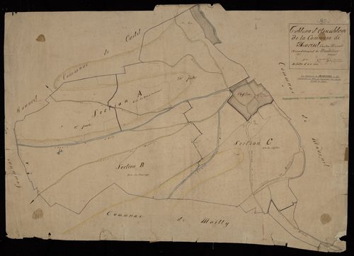 Plan du cadastre napoléonien - Morisel : tableau d'assemblage