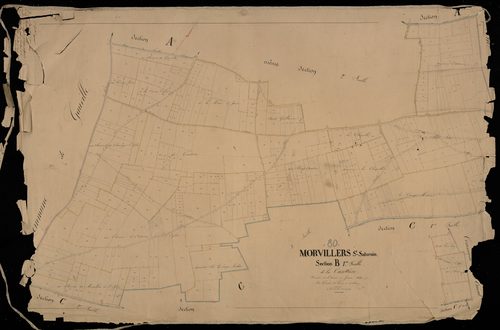 Plan du cadastre napoléonien - Morvillers-Saint-Saturnin (Morvillers-St-Saturnin) : Carottière (La), B1