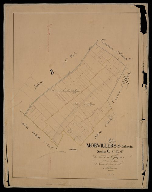 Plan du cadastre napoléonien - Morvillers-Saint-Saturnin (Morvillers-St-Saturnin) : Fond d'Offignies (Le), C1