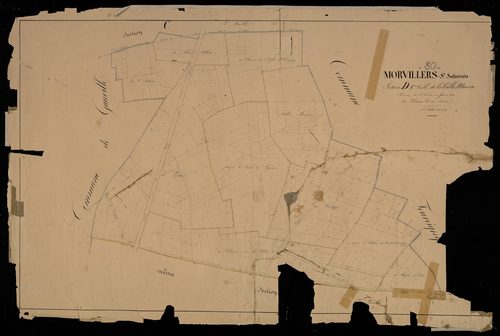 Plan du cadastre napoléonien - Morvillers-Saint-Saturnin (Morvillers-St-Saturnin) : Vallée Maresse (La), D1