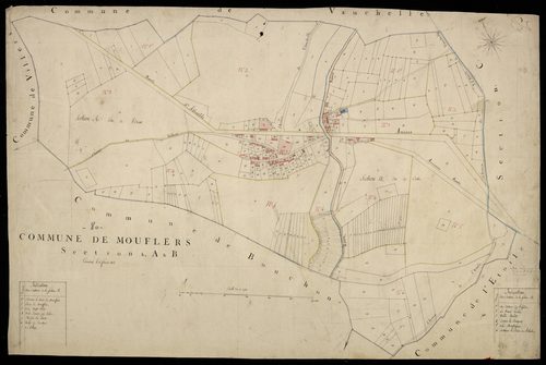 Plan du cadastre napoléonien - Mouflers : A et B