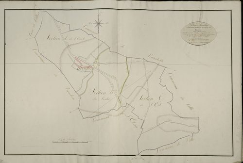 Plan du cadastre napoléonien - Mouflers : tableau d'assemblage