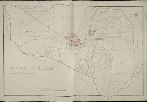 Plan du cadastre napoléonien - Mouflers : A et B