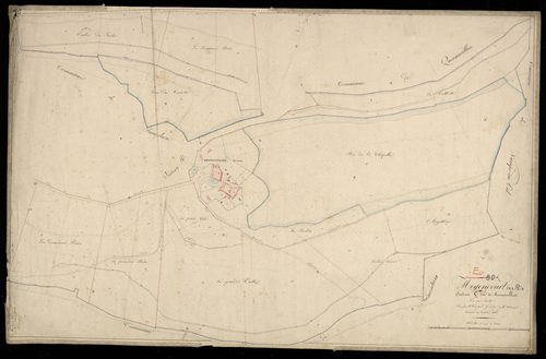 Plan du cadastre napoléonien - Moyencourt-Les-Poix (Moyencourt) : Mennesvillers, E