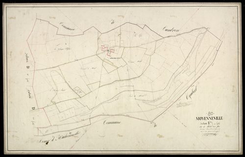 Plan du cadastre napoléonien - Moyenneville : Mesnil trois fétus (Le), E