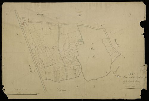 Plan du cadastre napoléonien - Muille-Villette : Bois de Lannoy (Le), B