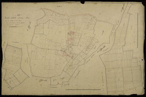 Plan du cadastre napoléonien - Muille-Villette : Villette ; Marais (Les), D