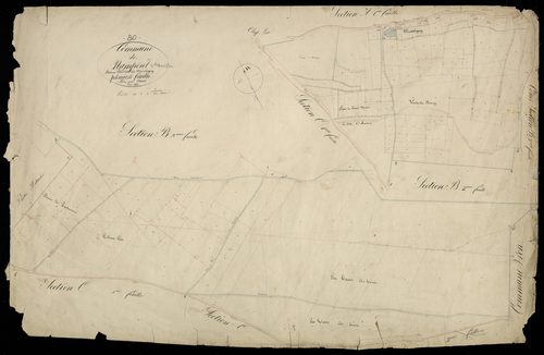 Plan du cadastre napoléonien - Nampont : Montigny, B1
