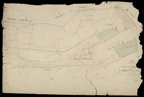 Plan du cadastre napoléonien - Nampont : Vicomté (La), F1 et partie de D